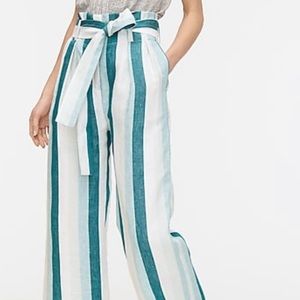 NWT Paper bag linen pant by JCrew size 0